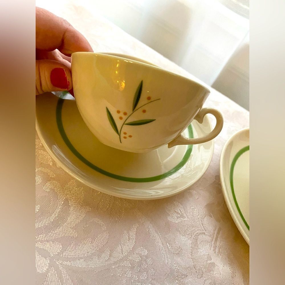 Vintage Franciscan Westwood cups and saucers sets tea for two